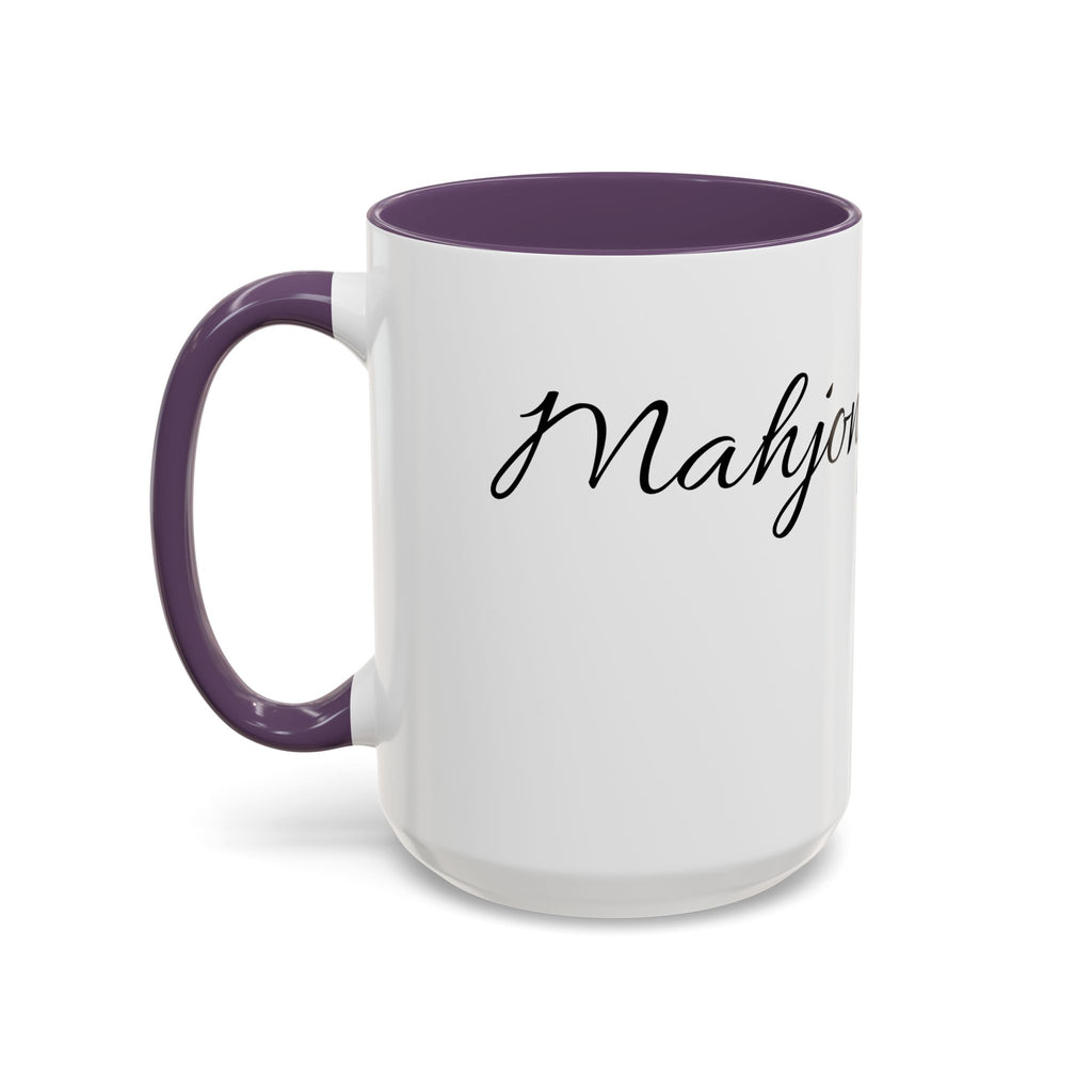 'Mahjong Mama' Coffee Mug – Elegant Script Accent Mug for Moms (11/15oz)