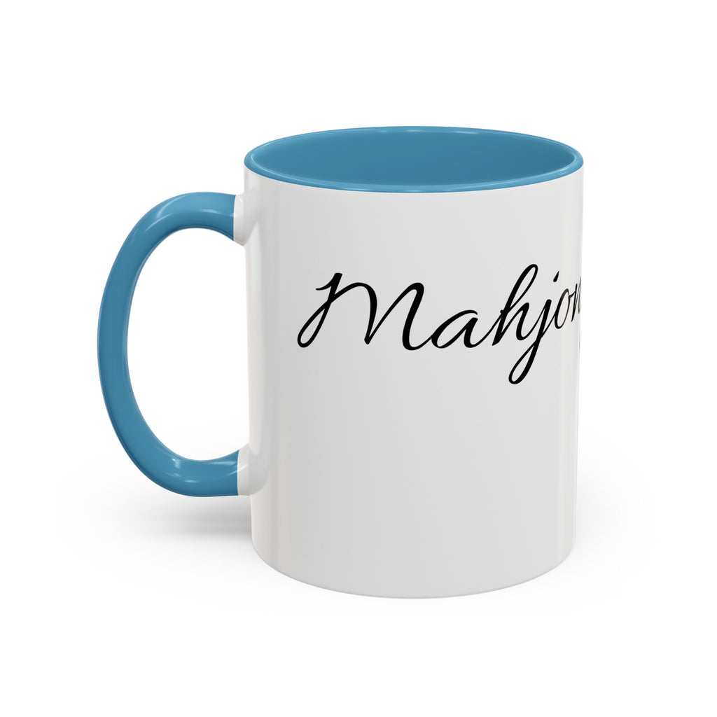 'Mahjong Mama' Coffee Mug – Elegant Script Accent Mug for Moms (11/15oz)