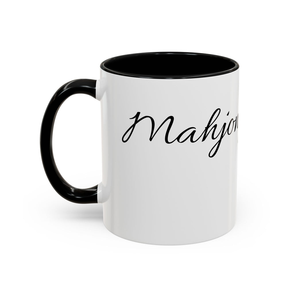 'Mahjong Mama' Coffee Mug – Elegant Script Accent Mug for Moms (11/15oz)