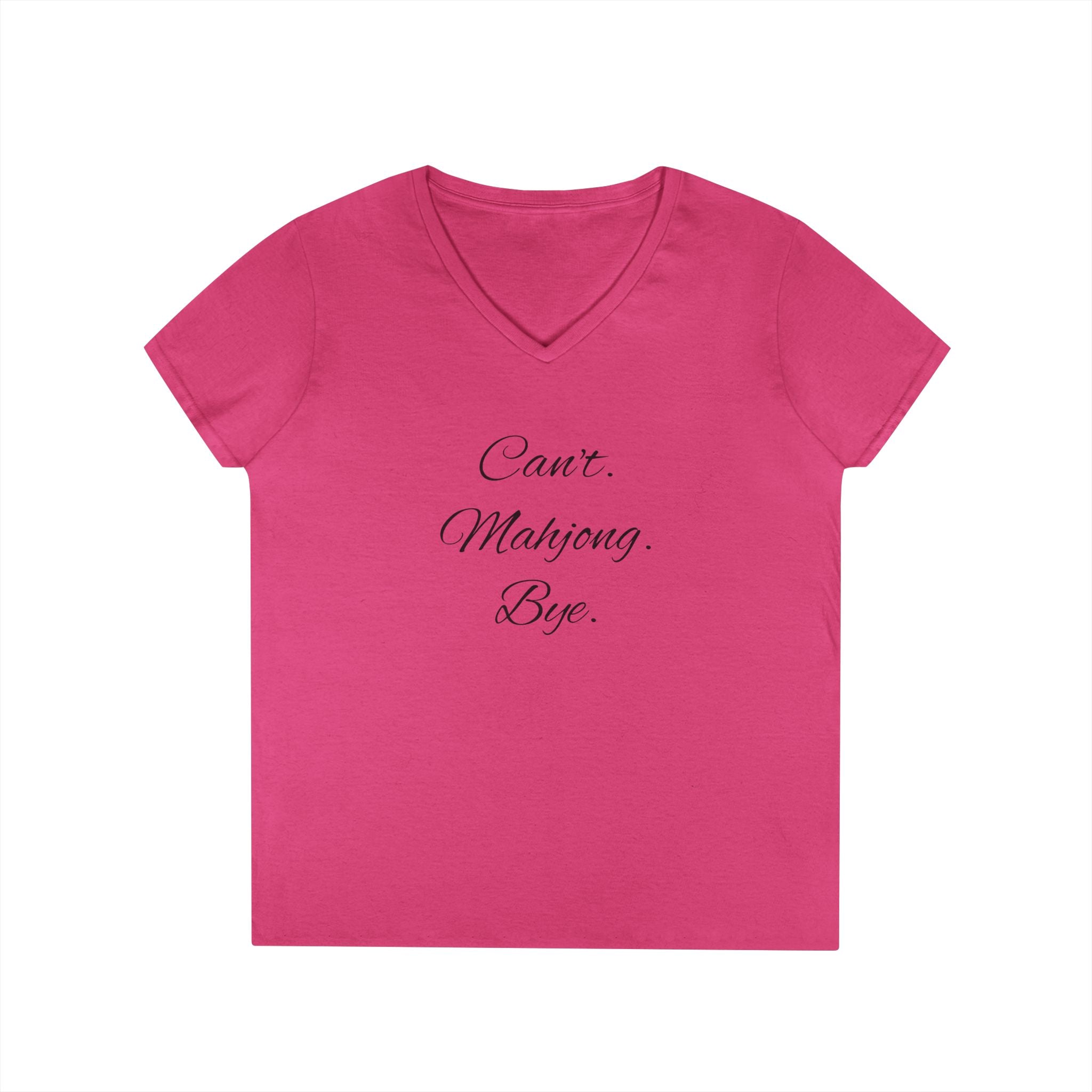 'Can’t. Mahjong. Bye.' V-Neck T-Shirt for Mahjong Lovers