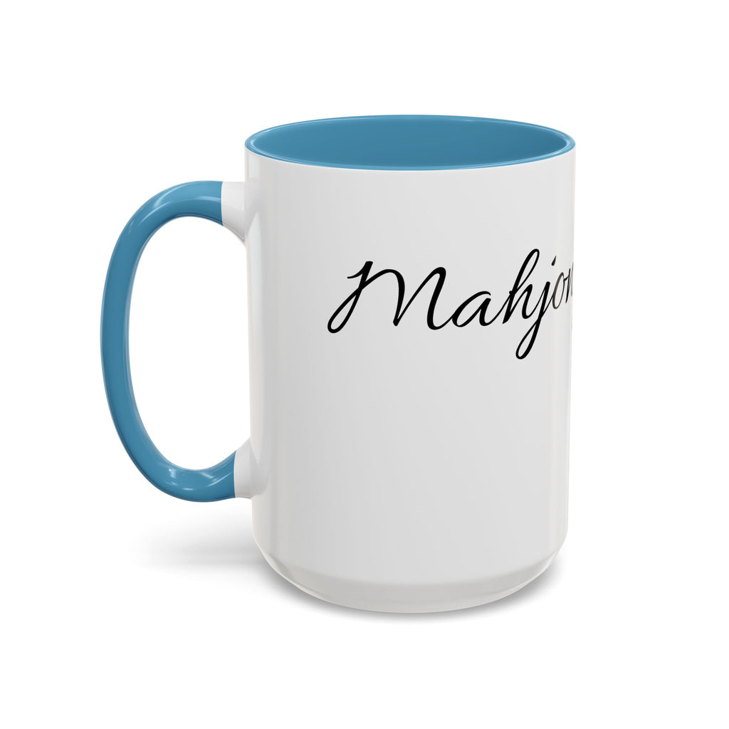 'Mahjong Mama' Coffee Mug – Elegant Script Accent Mug for Moms (11/15oz)