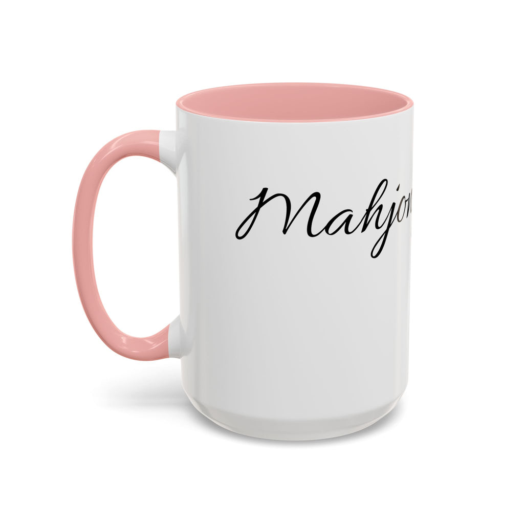 'Mahjong Mama' Coffee Mug – Elegant Script Accent Mug for Moms (11/15oz)