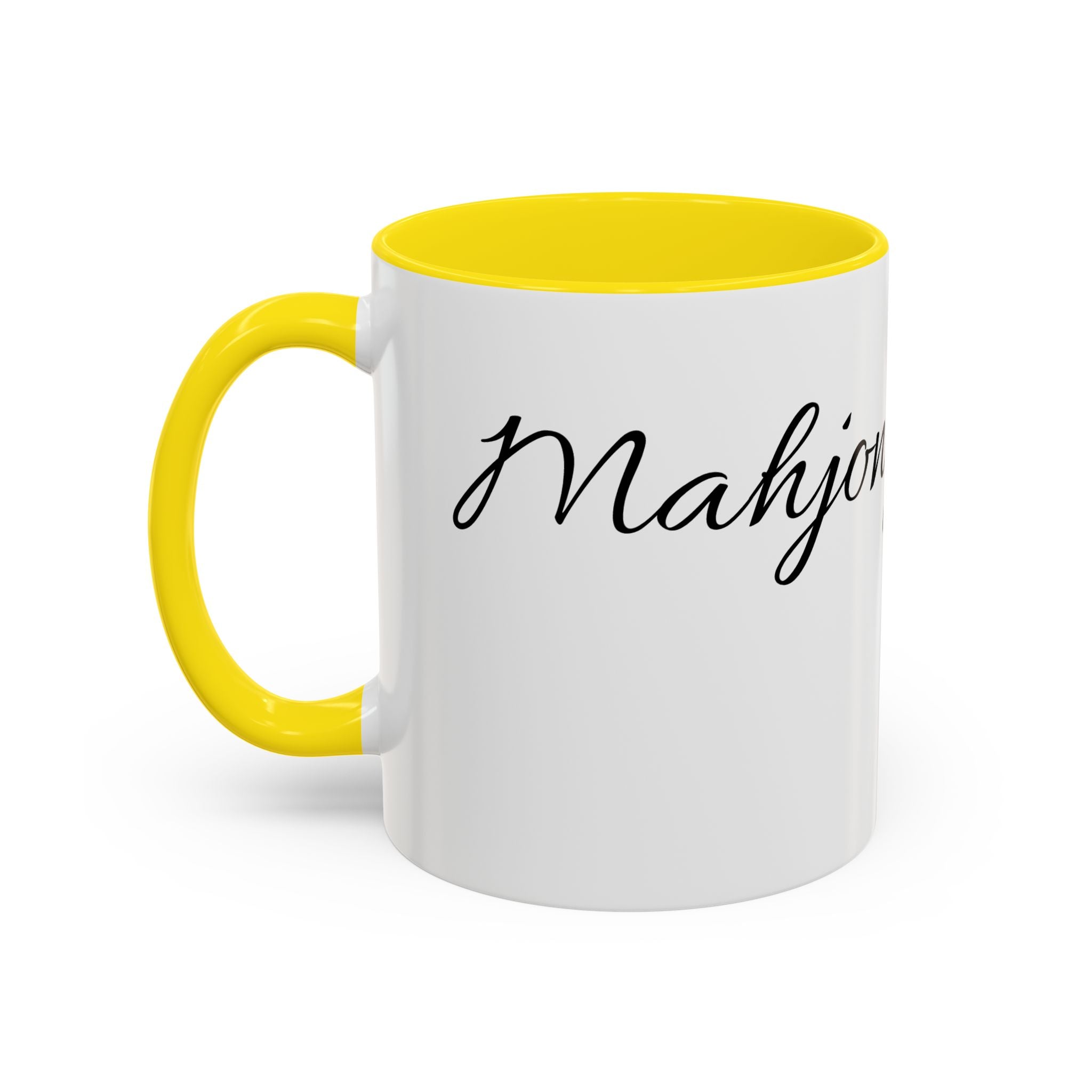 'Mahjong Mama' Coffee Mug – Elegant Script Accent Mug for Moms (11/15oz)