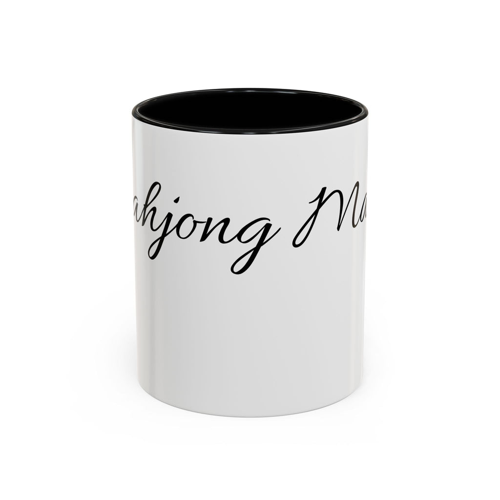'Mahjong Mama' Coffee Mug – Elegant Script Accent Mug for Moms (11/15oz)
