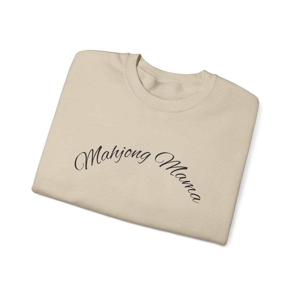 Mahjong Mama Crewneck Sweatshirt — Cozy Casual Sweatshirt for Mahjong Players