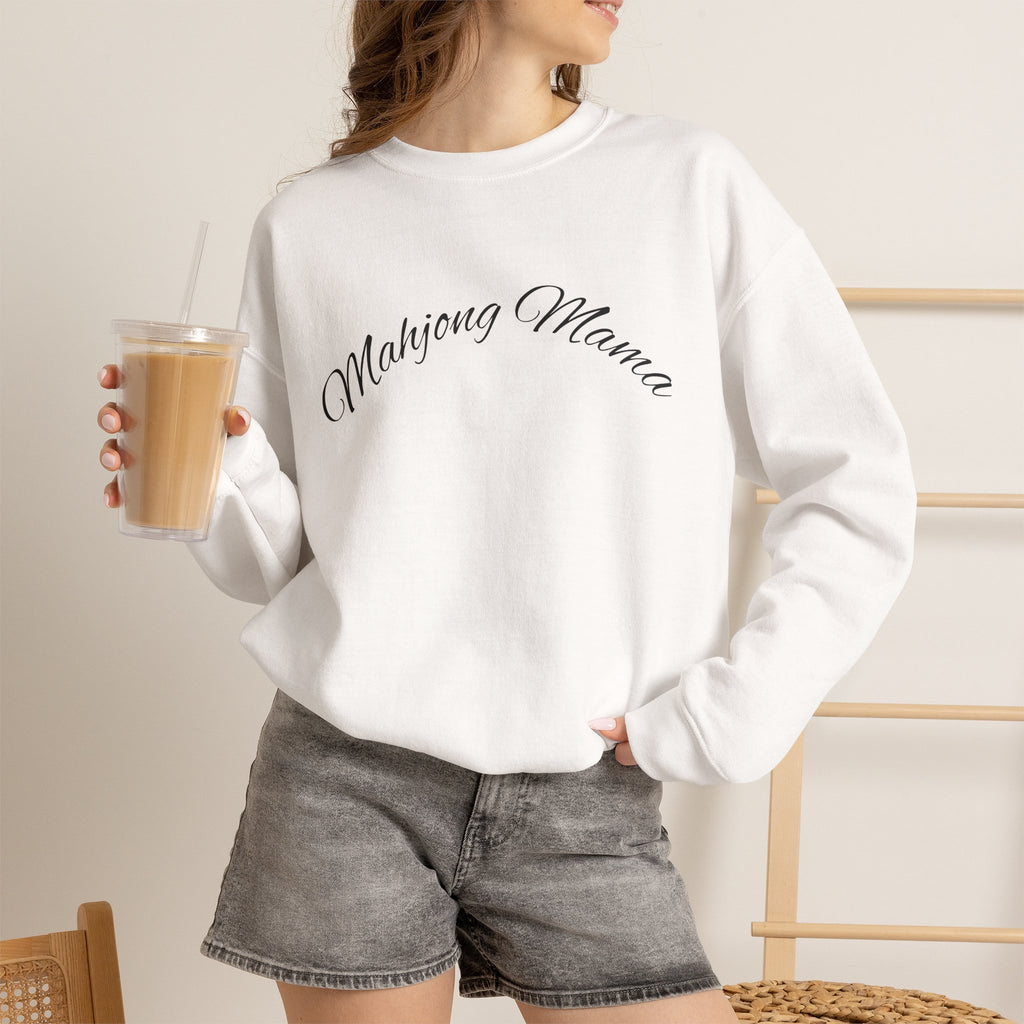 Mahjong Mama Crewneck Sweatshirt — Cozy Casual Sweatshirt for Mahjong Players