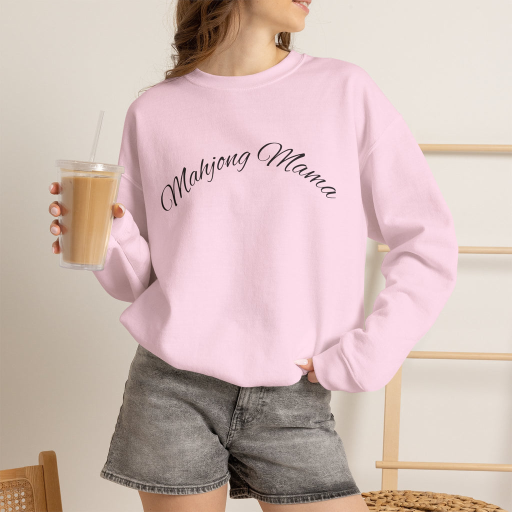 Mahjong Mama Crewneck Sweatshirt — Cozy Casual Sweatshirt for Mahjong Players