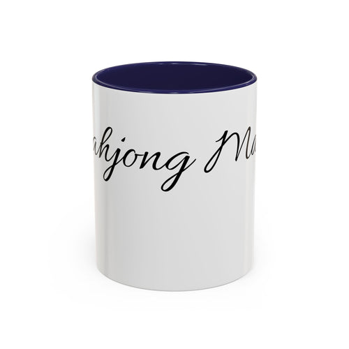 'Mahjong Mama' Coffee Mug – Elegant Script Accent Mug for Moms (11/15oz)